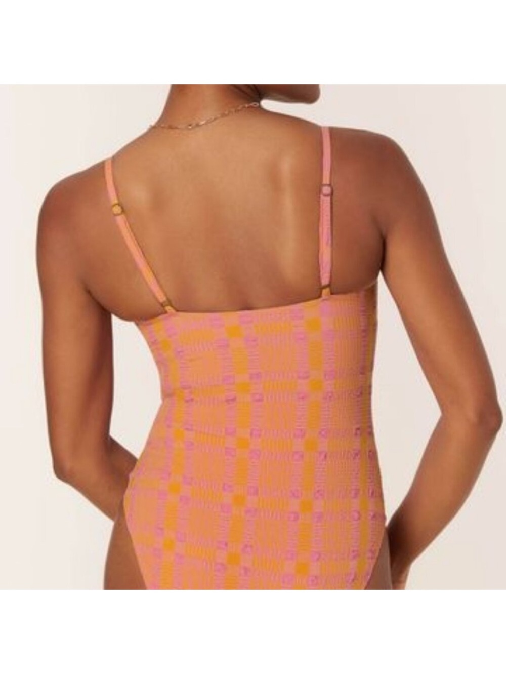 Pink and orange Andie swimsuit